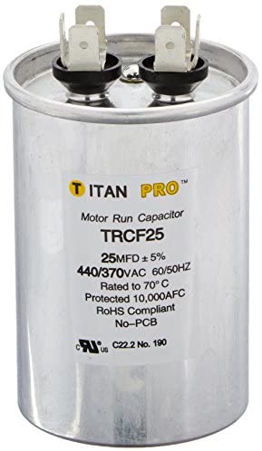 Packard PRCF25 Round Motor Run Capacitor, 25 Mfd, 440 Vac-116341