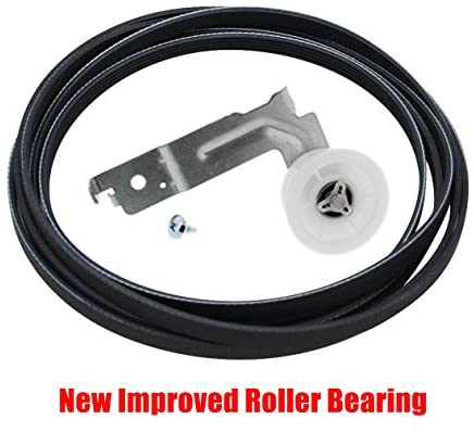 (EXP655) Dryer Belt & Idler Pulley Replaces WPW10205415, 12002777, W10205415, PS11750299, AP6017004, AP4010261, PS2004052