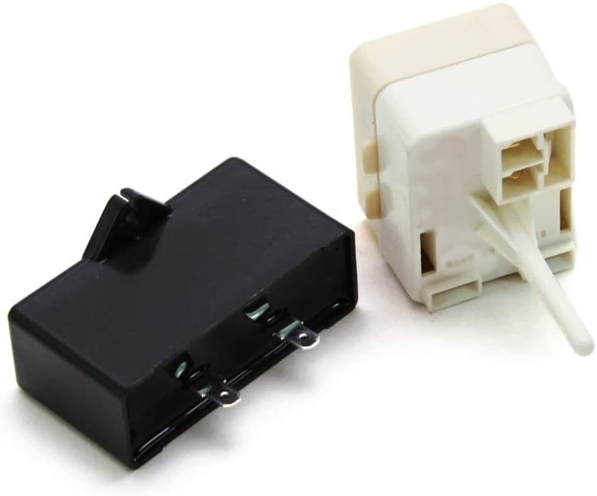 EXPW10613606 Compressor Start Device and Capacitor (Replaces W10613606 AP5787784 67005560 67003764 67005561 67005562 8171210 8208290 8208368 PS8746522 W10416065 )For Whirlpool, Maytag, Amana,Admiral