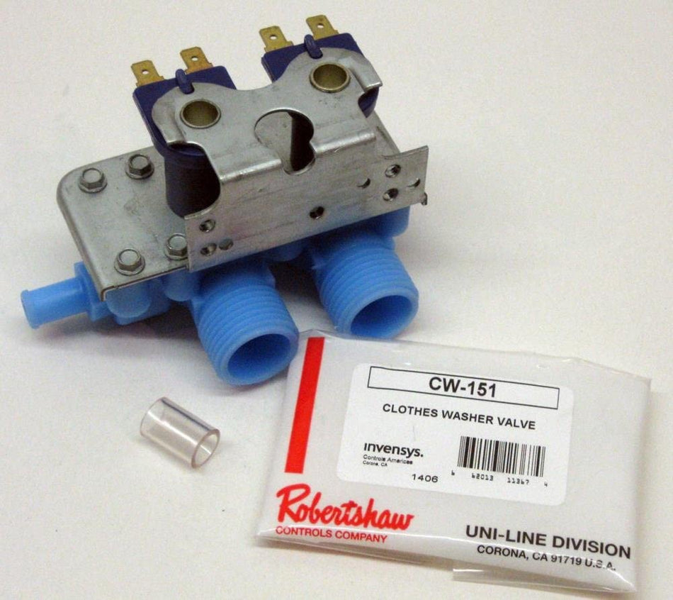 Major Appliances CW151 Washer Water Solenoid Inlet Valve for GE WH13X81 AP2618763 PS270305