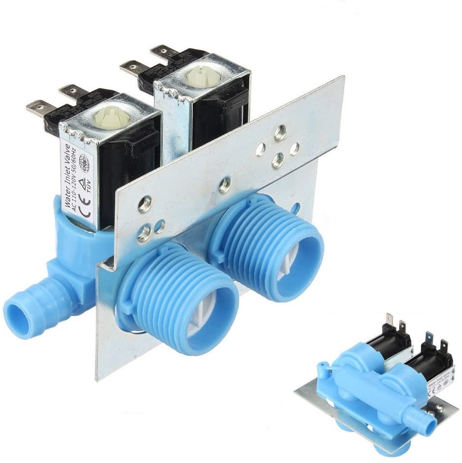 MAYITOP Water Inlet Valve with Mounting Bracket for Whirlpool Kenmore Washer Washing Machine 285805 W10110517 292197