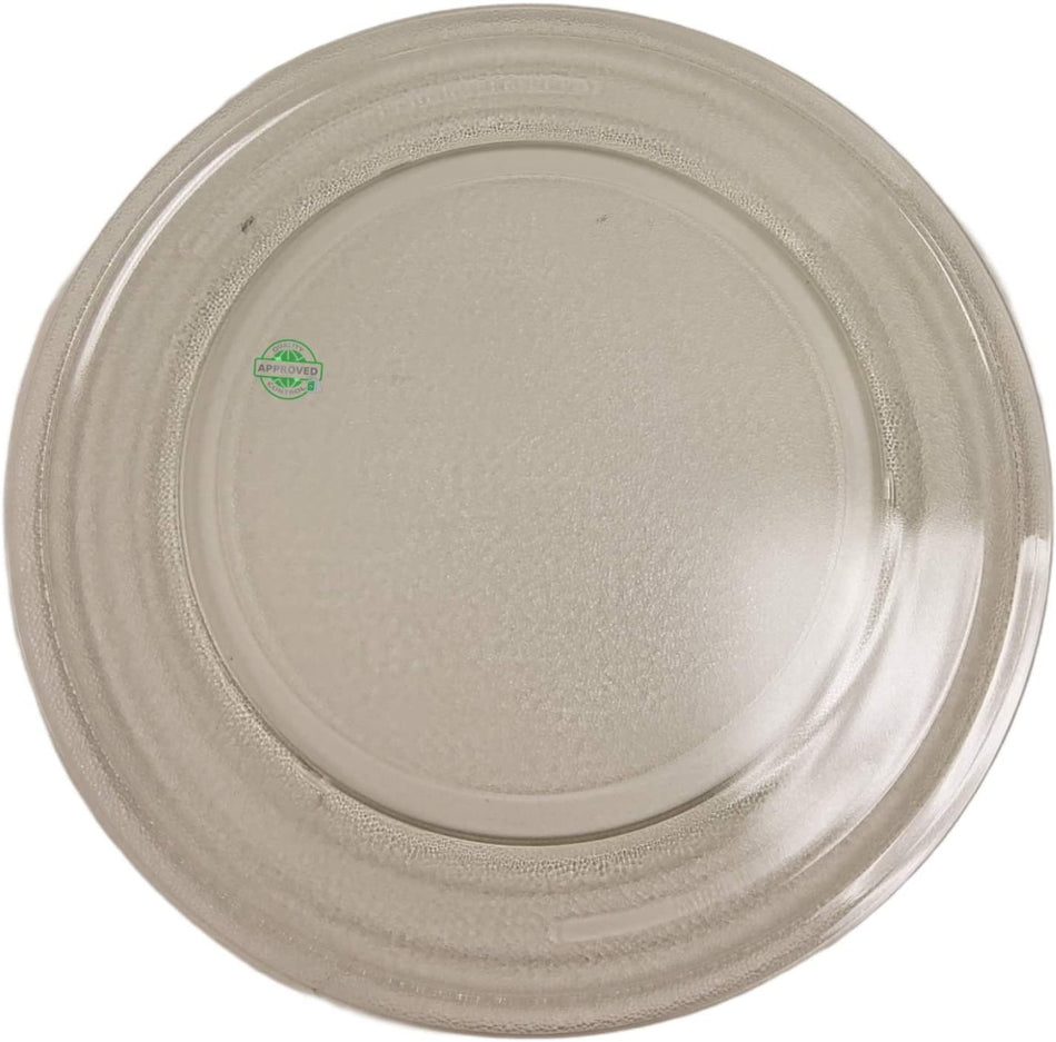 GlobPro WB49X10136 Microwave Tray Glass Plate 14 3/16" Diameter Approx. Replacement for and Compatible with General Electric WB49X10136 Heavy Duty