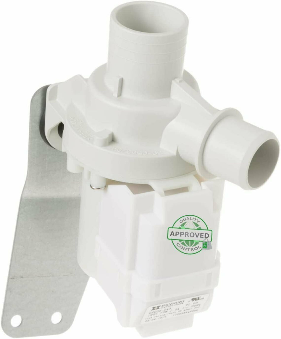 PD00023322 AP5632594 EAP3654194 PS3654194 Washer Drain Water Pump Assembly 5 " large  Approx. Metallic Support PD00023322 AP5632594 EAP3654194 PS3654194